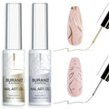 BURANO Silver Gold Metallic Gel Nail Polish Liner Nail Art Polish, 3D Painted Mirror Chrome Painted Gel Nail Design Polish 2 Bottle 8ml Chrome Nail Polish Curing Required LX33 LX32