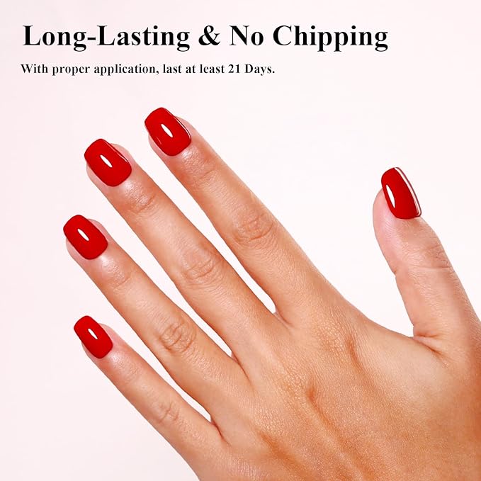 Imtiti 10ML Apple Red Gel Polish Soak Off LED UV Nail Gel DIY at Home Salon Art Gift for Women Girls 1PCS