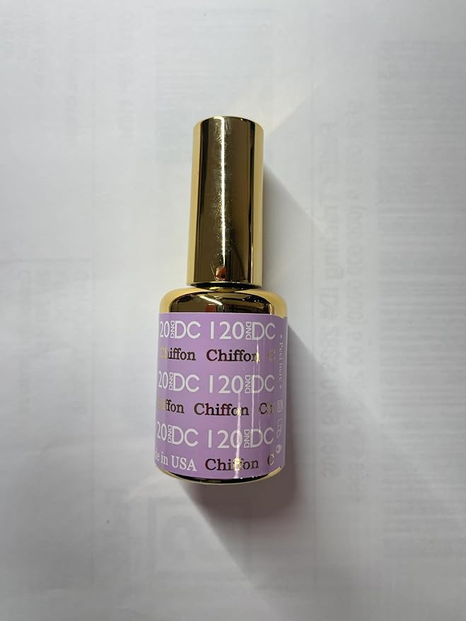 DND DC Gel Polish Set, Purple Collection, UV/LED Gel Polish and Air Dry Nail Lacquer, Matching Chip-Free Polish Duo, 120 Chiffon, 0.5 Fl Oz