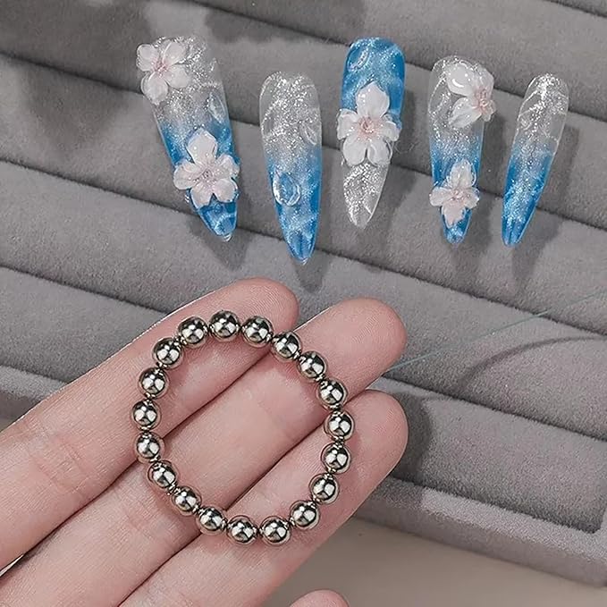24 Pcs Cat Eye Magnet for Nails + 3 Y-Shaped Metal Brackets for Heart Cat Eye Effect Cylindrical Nail Magnet Magnetic Beads Magnet Double Ended Flower Magnet Stick for Cat Eye Nail Polish