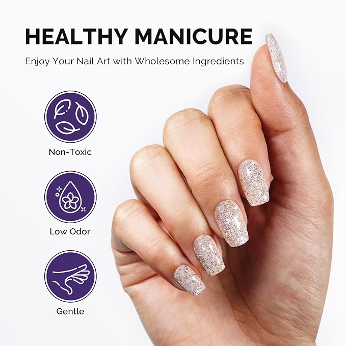 MelodySusie Galaliver Silver Glitter Gel Nail Polish, 15ML Shimmer Silver Diamond Sparkle Gel Polish Soak Off UV LED Cured Long Lasting Gift for Women DIY Nail Design Nail Art Manicure X09