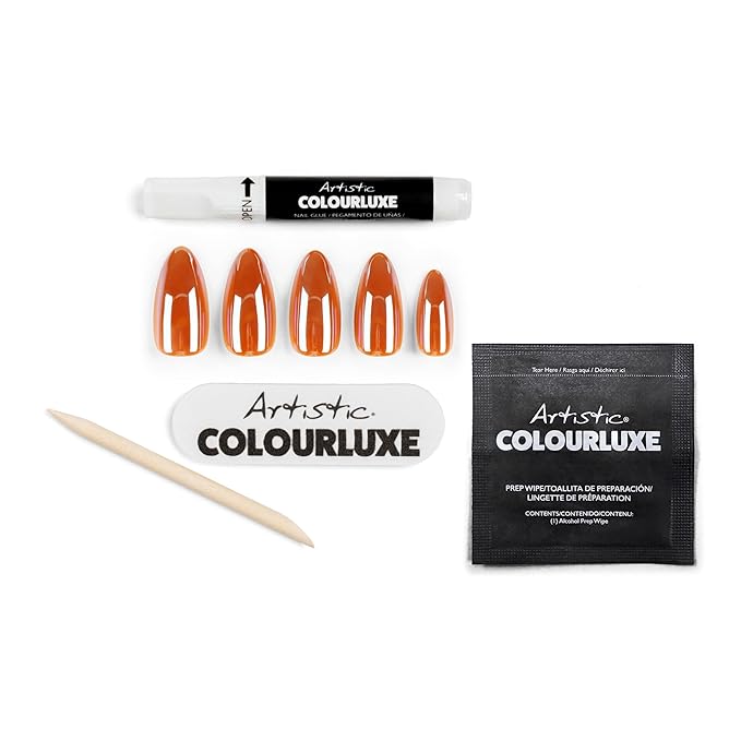 Artistic Colourluxe Press-On Tips - Kit Colourluxe Press-On Tips - Kits Nails - 30 Nails (Mocha Mirror, Kit)