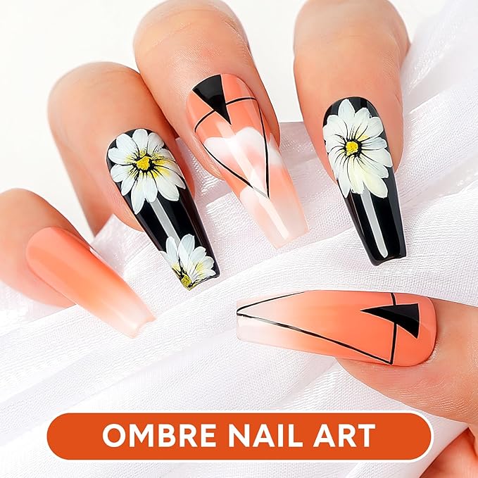AIMEILI Ombre Gel Nail Polish Kit, Vegan, Cruelty Free, Gradient Blush Effect Solid Gel Polish 6 Colors Pat Painting Gel with Nail Sponge Drawing Brush