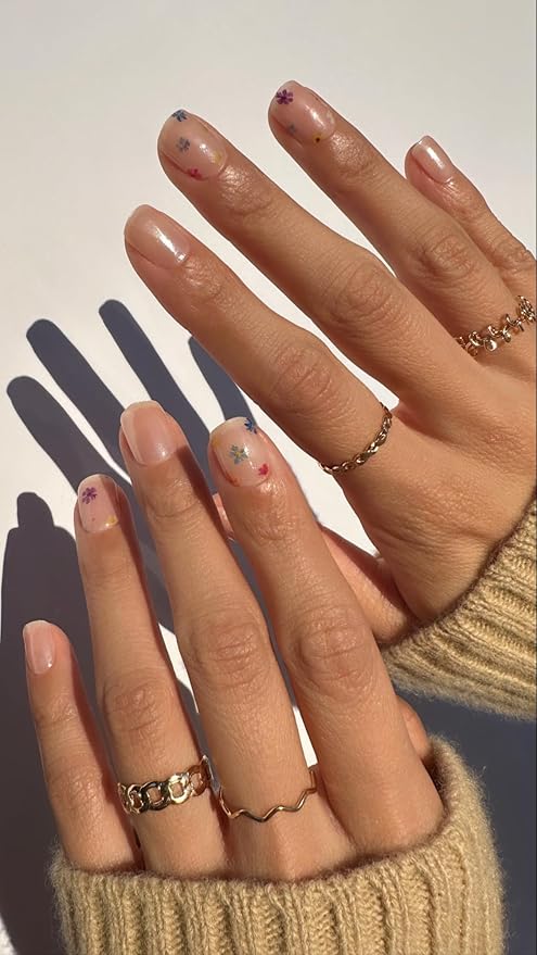 Semi Cured Gel Nail Strips (Wildflower)
