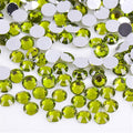 3000 Pieces SS6 2mm Flatback Rhinestones Clear Glass Round Gems Crystals for Nail Art DIY Crafts Clothes Shoes Bags （Olive Green）
