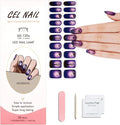 20pcs Halloween Semi Cured Gel Nail Strips - Salon Quality DIY Wraps,UV Needed