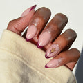 Glamnetic x Fanatics Press On Nails - Arizona State Sun Devils | Short Almond Fake Nails, Collegiate Devils Maroon French Tips, College Nails, Salon-Quality | 15 Sizes - 30 Nail Kit with Glue