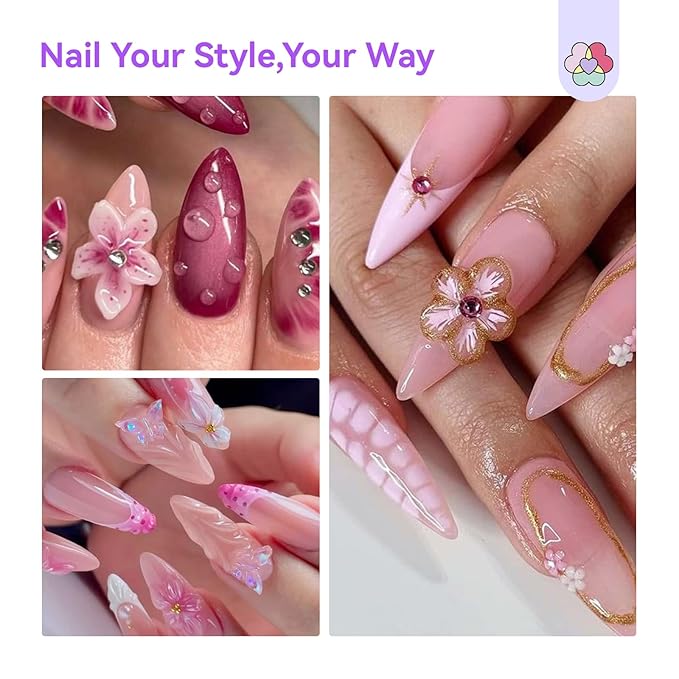 SAVILAND Acrylic Nail Kit for Beginners: 15g Clear White Pink Acrylic Nail Powder and Liquid Set with Size 8,10,14 Brushes, Forms & Tools for Extensions, 3D Sculpting, DIY Salon Manicure Supplies