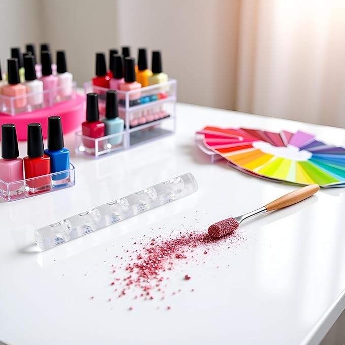 Transparent Brush Holder Nail Art Acrylic Simple Transparent Pen Brush Stand Brush Rest Brush Rest for 5 Nail Pens Gel Nails Nail Tools Nail Supplies Stylish Useful Paint brush holder Nail Art Brushes