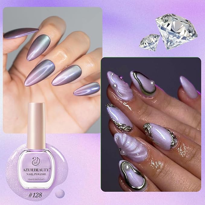 AZUREBEAUTY Dreamy Purple Nail Polish– Quick Dry, Long-Lasting, Natural Glossy Finish for DIY Manicure & Nail Art, Salon Quality, 10ml for Women