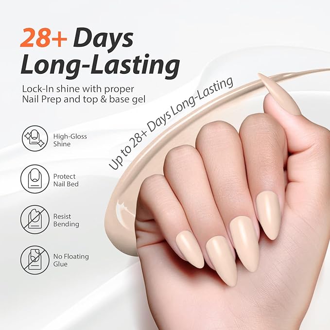 Makartt Ultra-Pigmented Gel Nail Polish Nude 15ml, One N'Done Nude Gel Polish One-Coat Soak Off High-Gloss Ceramic Shine, Salon-Grade UV Nail Art Manicure DIY Salon Home - Stay Neutral