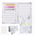 160 Nail Color Display Book with 240 Nail Tips and 1-200 Number Labels, Gel Polish Colors Card Board Professional Color Swatches Book Nail Storage Book