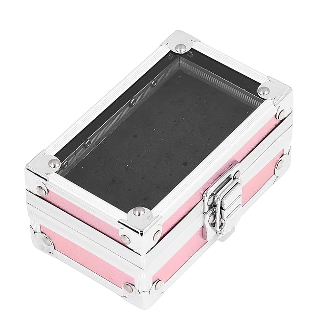 Dioche Nail Drill Bit Holder Box with 25 Holes, Professional Storage Organizer Container for Salon Manicure Tool (Dazzling)