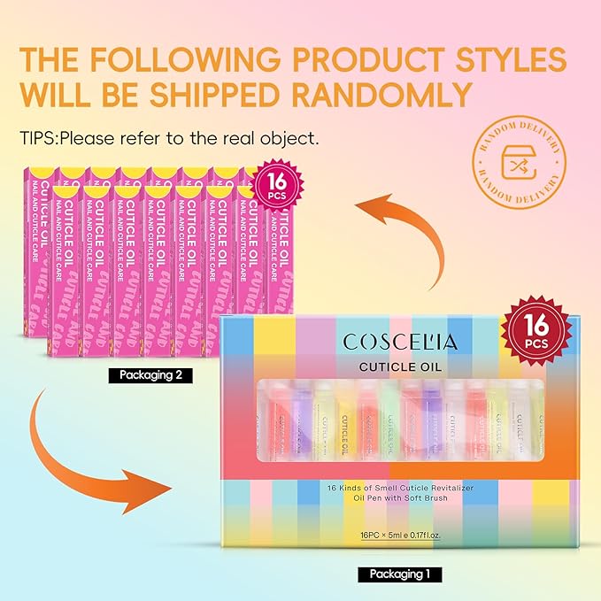 COSCELIA 16 PCS Cuticle Oil Pen for Nails Cuticle Revitalizer Oil Pens Set Nail Care Nourishment Treatment Moisturized Repair Pen Bulk Manicure Tools for Gel Nails