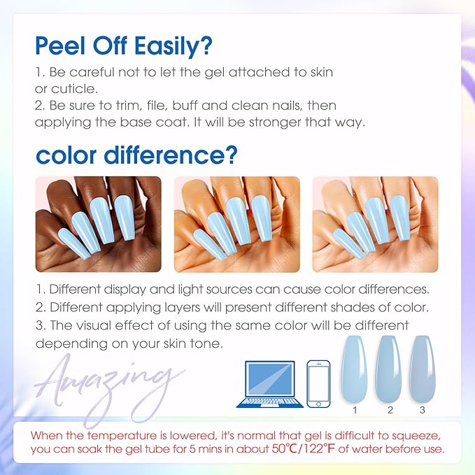 ROSALIND Poly Nail Gel Kit -24 Colors with Accessories Neon Poly Nails Gel Starter Kit with Slip Solution Mini UV Lamp Base Top Coat, Christmas All Seasons Classic Colors Poly Extension Gels Nails Kit