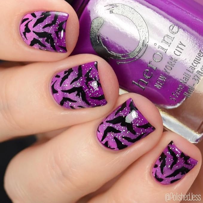 Whats Up Nails - B023 Creepin It Real Stamping Plate for Halloween Nail Art Design