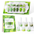 Double Rhythm 6 Pcs Hema Free Gel Polish Set 0.50 OZ Same Color Same Bottle Soak Off Neutral Natural Milky Gel Polish Kit Nail Art Manicure Salon DIY at Home (Sage Olive Dark Green-H6-15)