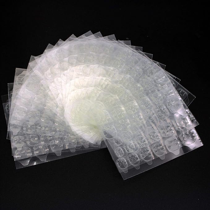 Nail Adhesive Tabs, 20 Sheets (480pcs), Transparent, Waterproof, Variety Pack, Press-On Nail Adhesive Tabs