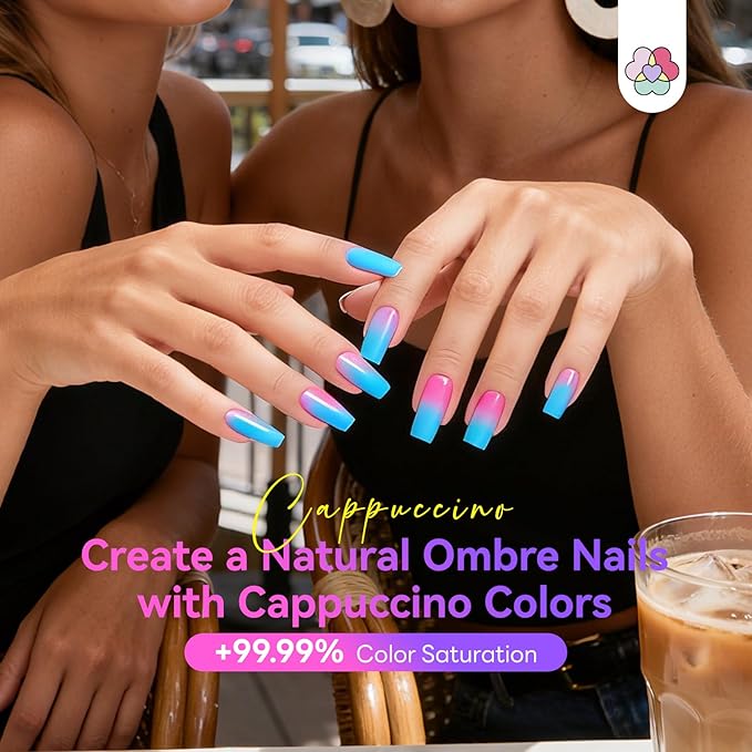 SAVILAND Airbrush Gel Nail Polish Hema-Free: Dilution-Free 12PCS Non-Acetone Airbrush Paint for Nails 15ML Highly Saturated Macaron Colors Ombre Nail Polish Color Spray Airbrush for Nails Art Design
