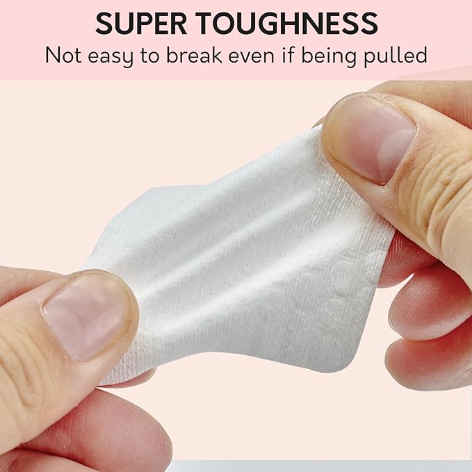 540PCS Lint Free Nail Wipes- Wavy Pattern Nail Polish Remover Pads- Lint Free Wipes for Nail Polish, Eyelash Extensions, Nail Art- Prep Wipes for Manicure and Pedicure