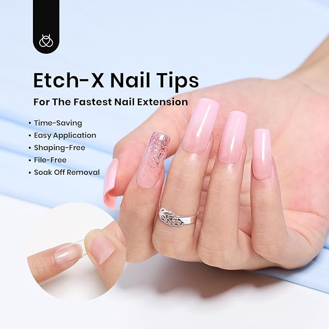 Beetles Gel Nail Tips Easy Medium Square Nail Extension 504Pcs Pre shaped Half Matte Nail Tips Press on Gelly Tips Full Cover False Nails Soak off Acrylic Nails Easy DIY Salon Gifts for Women