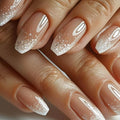 RTKHFZE Medium Press on Nails,Coffin Fake Nails,Ballerina Press on False Nails, Medium Nails Press Ons,with Designs Nails Acrylic Nails,Full Cover Glue on Nail for Women Manicure