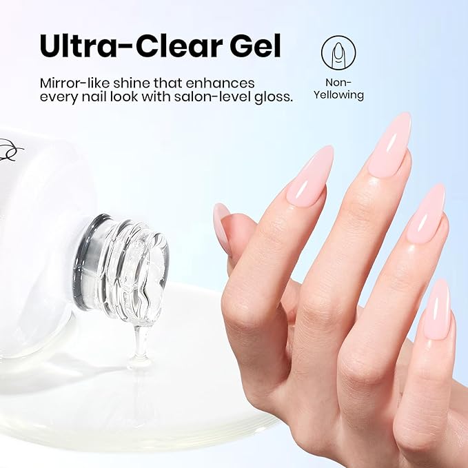 Beetles HEMA-Free Gel Top Coat 15ml, TPO Free No Wipe Top Coat Gel Polish 2026 Upgraded Formula Long Lasting U V LED for DIY at Home & Salon Manicure