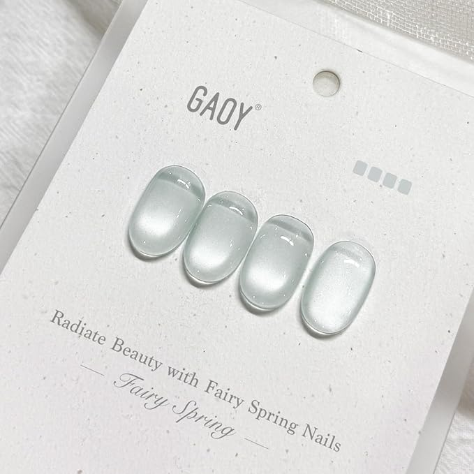 GAOY Blue Glassy Cat Eye Gel Nail Polish, 16ml Glitter Holographic Nail Polish with Magnet, Reflective Translucent UV Gel, 3311 Fairy Spring
