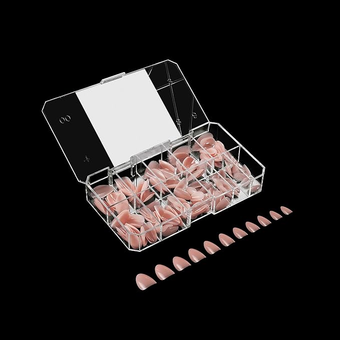 Apres Neutrals Gel-X Margot Box Of Press On Nails, 11 Sizes 00-9, Soft Gel Nail Tip Box (150pcs) (Almond Extra Short, 150)