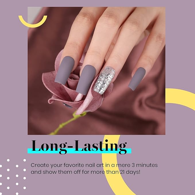 Beetles Gel Nail Polish, 1 Pcs 15ml Grayish Purple Gel Polish Stormwatch Color Gel Polish Soak Off Uv Nail Lamp Nail Art Manicure Salon DIY Gel Nail Design Decoration at Home