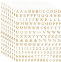PATIKIL Letter Nail Stickers, 8 Sheet 3D Self-Adhesive English Letter Nail Decal Small Alphabet Art Sticker Metallic Fluorescence Design Manicure for Women DIY Decor, Laser Gold