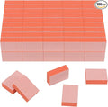 Nail Buffer Block, 100 PCS Mini Buffers, 2 Way Coarse Medium Grit 100/180, 1.3 inch Long, Small Buffing Kits for Nail Gel Polish, Acrylic & Press-On Nails Prep, Pedicure & Manicure, Orange