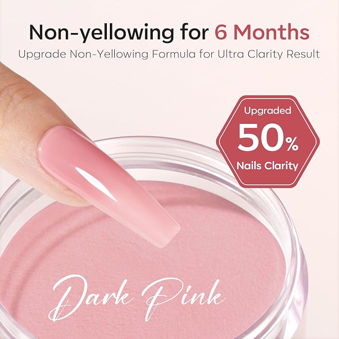Modelones Acrylic Powder, 4.23oz Upgraded Cover Pink Nail Acrylic Powder for Nail Art 3D Carving French Nails Extensions, Non-Yellowing, Valentines Day Gifts for Women