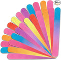 24 Nail Files, Colored Emory Plate Nail Files Double Sided 180 Grains Professional Manicure Emory Plate Buffer Pedicure Tools Nail Shaping Polishing Files (Gradient Color, Count, 24, 100/180 Grit)