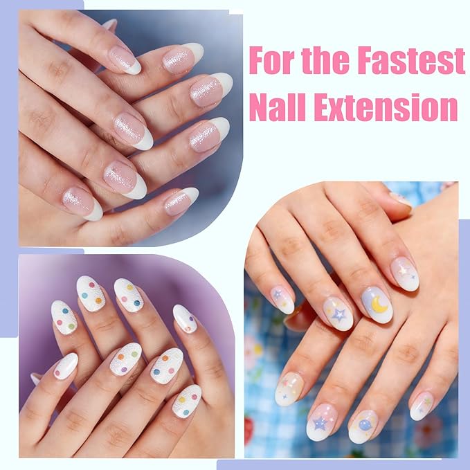 Short Kid Nail Tips,360Pcs Almond Soft Gel Nail Tips Pre-Shaped Press On Nails For Kids,Clear Acrylic Half Matte Full Cover Fake Nail For Kids DIY Extension & Salon Use12 Sizes