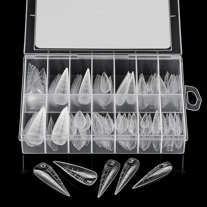 NMKL38 120PCS Dual Nail Forms 12 Sizes Extension Poly Nail Gel Full Cover Nail Molds (TI17V)
