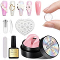 3D Gel Nail Art Kit-Pink Solid Builder Gel for Nails 3D Sculpting Carving Building Modeling Hard Extension for Beginner DIY Salon at Home Cured Needed