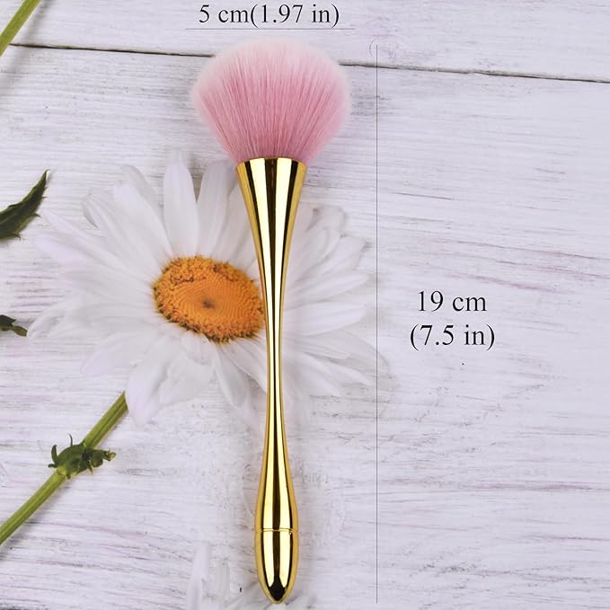 Nail Dust Brush, Nail Art Dust Powder Remover for Cleaning Dust Dip Powder Nail Clean Up Brush Acrylic Nail Tools