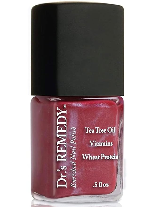 Dr’s Remedy Enriched Nail Polish: Non Toxic, All Natural, and Organic - Doctor Formulated: Strengthens, Restores, Heals, and Protects '24-Free' - CHEERFUL Cherry