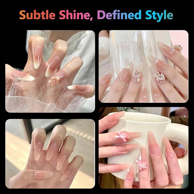 Medium Almond Nail Tips, 300pcs 15 Sizes Half Matte Pre-Shaped Press On Nails, Full Cover Soft Gel Fake Nails for DIY & Salon Nail Extension, Gift for Women