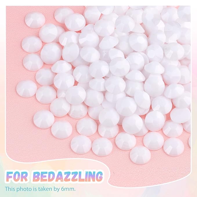 30000Pcs Resin Rhinestones for Bedazzling with B7000 Jewelry Glue, White Flatback Gems Rhinestones for Crafting, Clothing Tumblers Mugs Shoes Fabric Decor Nail Art