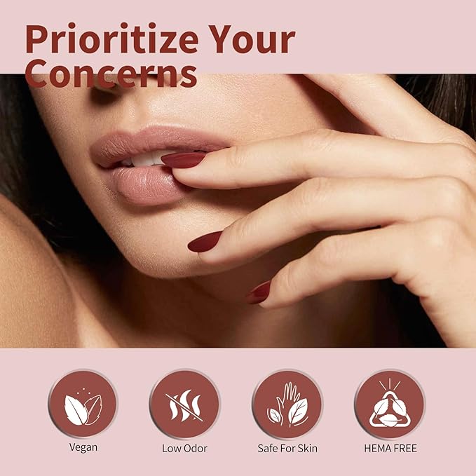 CANNI Red Gel Nail Polish, 1Pcs Red Gel Polish Color Nail Polish High Gloss Soak Off U V Nail Manicure Salon DIY