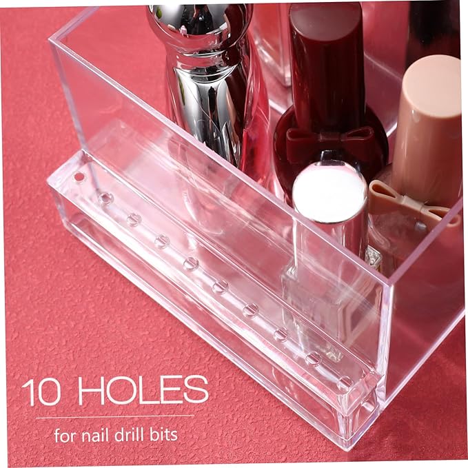 Beaupretty Nail Display Stand Nail Drill Bits Holder Nail Tool Storage Rack Nail Drill Grinding Bit Holder Box Display Stand for Nail Drill Manicure Tools Bit Holders