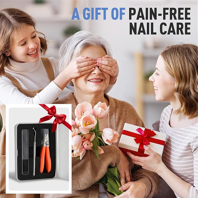 Wide Jaw Opening Anti-Splash Slanted Nail Clipper 3PCS Set with Case, Household Fingernail and Toenail Clippers Set for Ingrown Nails & Thick Nails (Black)