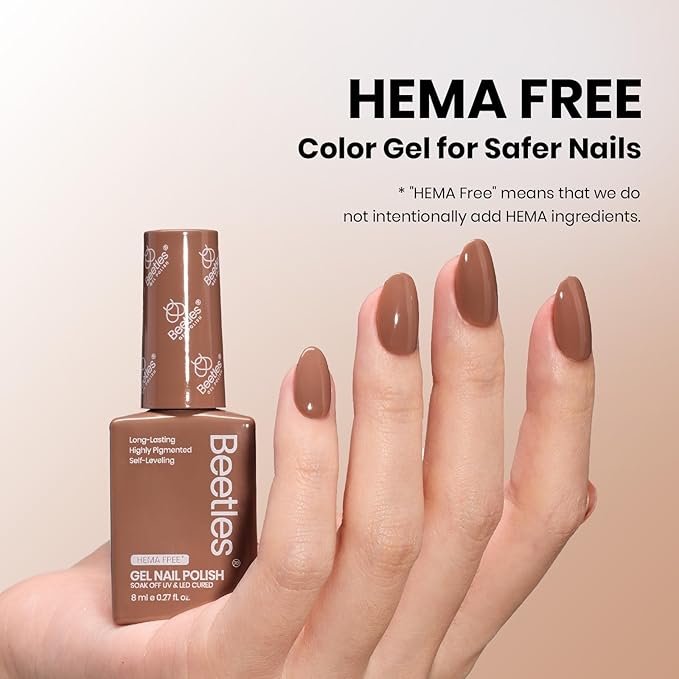 beetles Gel Polish Brown Gel Nail Polish Hema Free Colors Soak Off Uv LED Nail Lamp 8ml DIY Home Manicure Salon Gift for Women Beyonce Caramel