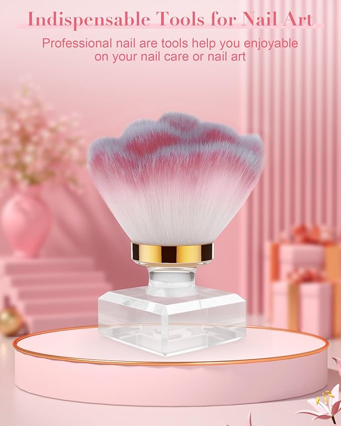 Rolybag Nail Dust Brush Dust Powder Remover Brush Nail Art Dust Cleaner Brush Fluffy Brush for Nail Dust, Makeup Brushes, Dust Brush for Nail Art Tools