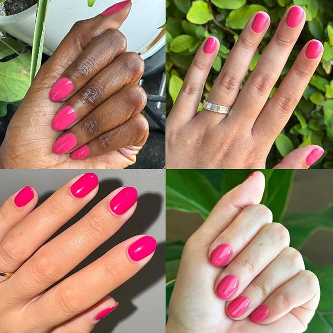 Olive & June Gel Polish | Valentine's Day | UV LED Nail Lamp Needed | Long Lasting Formula | Up to 21 Days of Wear | Damage-Free Removal | Salon-Quality Manicure, Pedicure | XOXO | Hot Pink