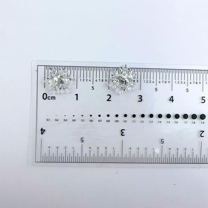100pcs Snowflake Nail Art Decorations Christmas Iridescent Nail Art Charms White Transparent Snowflake Nail Supplies Mini Flatback Snow Shape Nail Art Accessories for Women Girls Manicure Decoration