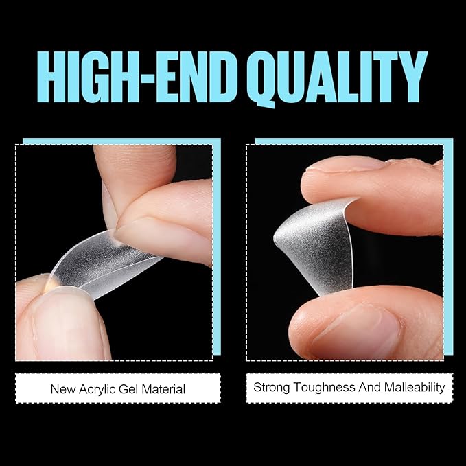 TOMICCA Medium Almond Nail Tips 15 Sizes 360pcs Full Cover Almond Fake Nails Soft Pre Shaped Gel Tips Acrylic Full Matte For Nail Extensions Home Diy Nail Salon