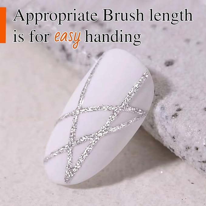 Double Rhythm 15 Ml Metallic Gel Liner Nail Art Bronze Mirror Chrome Painted Drawing Stripper 3D Effect Gel Polish (Glitter Silver-L1001)